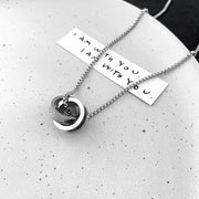 ネックレス ペンダント メンズ 男性 レディース ユニセックス アクセサリー ダブルリング ラインストーン おしゃれ かっこいい ギフト プレゼント