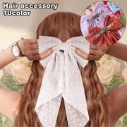 バレッタ ヘアアクセサリー レディース 髪留め 髪飾り まとめ髪 ヘアアレンジ 大きめ リボン 存在感 レース フェミニン かわいい 大人女子 女性用