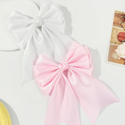 ヘアクリップ レディース 女性 ヘアアクセサリー 髪留め 髪飾り リボン 大きめ 無地 単色 シンプル ヘアアレンジ まとめ髪 ガーリー かわいい おしゃれ 女の子 女子 お出かけ