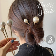 玉かんざし スティック ヘアアクセサリー レディース 女性 ゴールドカラー 簪 フェイクパール 大粒 髪飾り まとめ髪 結婚式 2次会 入園式 卒園式 着物 浴衣 和装 成人式 結婚式 パーティー おしゃれ 上品 大人かわいい ヘアアレンジ 存在感 髪留め カジュアル フォーマル 婦人 エレガント