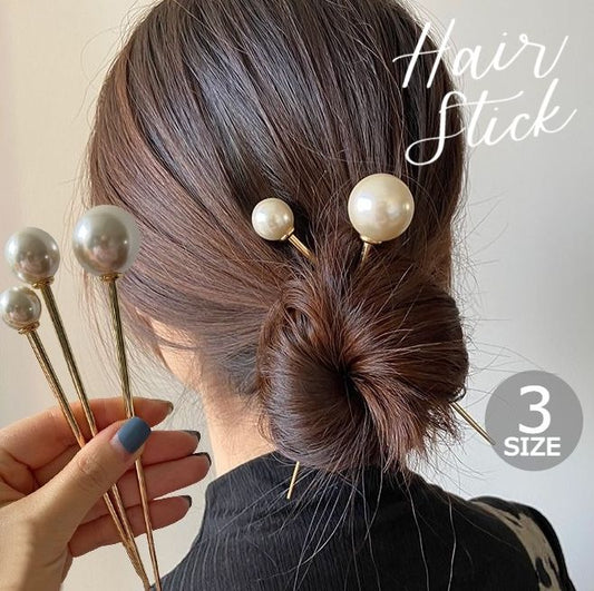 玉かんざし スティック ヘアアクセサリー レディース 女性 ゴールドカラー 商品画像