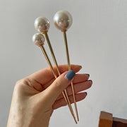 玉かんざし スティック ヘアアクセサリー レディース 女性 ゴールドカラー 簪 フェイクパール 大粒 髪飾り まとめ髪 結婚式 2次会 入園式 卒園式 着物 浴衣 和装 成人式 結婚式 パーティー おしゃれ 上品 大人かわいい ヘアアレンジ 存在感 髪留め カジュアル フォーマル 婦人 エレガント