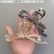 ヘアクリップ バンスクリップ レディース ヘアアクセサリー 髪留め 髪飾り まとめ髪 ヘアアレンジ ラインストーン フェイクパール 挟む 簡単 女性用 婦人用 可愛い おしゃれ お出掛け