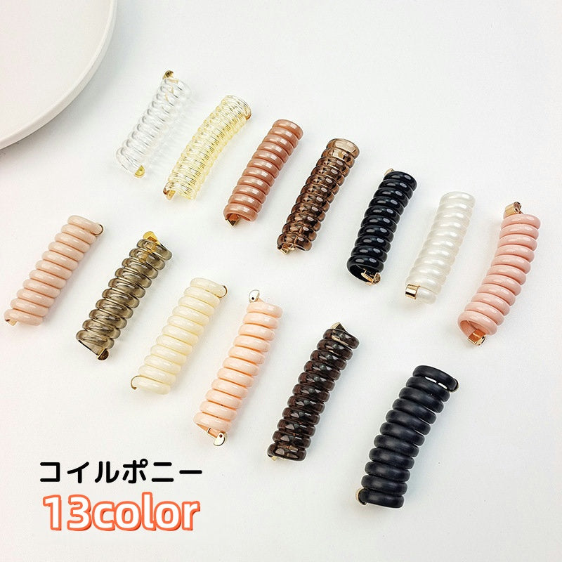 コイルポニー レディース ヘアアクセサリー スパイラルポニー ヘアゴム バネ状 商品画像