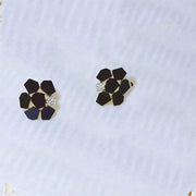 ピアス レディース 女性用 アクセサリー シェル風 ラインストーン おしゃれ かわいい プレゼント ギフト オフホワイト グリーン ブラック