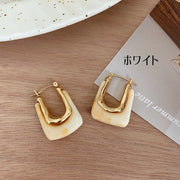 ピアス 両耳用 フープピアス アクセサリー レディース 大ぶり U字 スクエア かわいい おしゃれ ファッション雑貨 ギフト プレゼント 贈り物