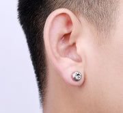 スタッドピアス メンズ レディース ユニセックス アクセサリー ラインストーン ラウンド 丸型 キラキラ プレゼント おしゃれ シンプル 耳飾り ギフト 贈り物