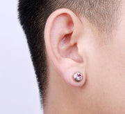 スタッドピアス メンズ レディース ユニセックス アクセサリー ラインストーン ラウンド 丸型 キラキラ プレゼント おしゃれ シンプル 耳飾り ギフト 贈り物