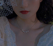 ネックレス ペンダント レディース アクセサリー ゴールドカラー フェイクパール 5連 3連 チェーン 華奢 細身 大人かわいい カジュアル おしゃれ 普段使い 鎖骨キレイ見え プレゼント 贈り物 ギフト お出かけ 女性 上品 高見え 高級感 会社 OL パーティー 結婚式 2次会 入学式 卒業式