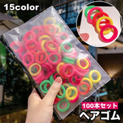 ヘアゴム リングゴム 100本セット 子供 キッズ シンプル 無地 カラフル ヘアアクセサリー 髪留め まとめ髪 ヘアアレンジ