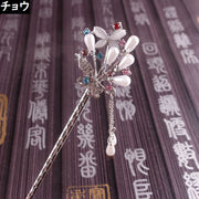 かんざし 簪 一本挿し レディース ヘアアクセサリー 髪飾り 髪留め 和装 着物 浴衣 花 ラインストーン チェーン パール調