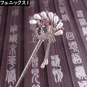かんざし 簪 一本挿し レディース ヘアアクセサリー 髪飾り 髪留め 和装 着物 浴衣 花 ラインストーン チェーン パール調