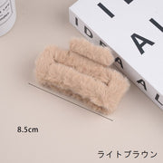 バンスクリップ ヘアクリップ レディース 女性用 ヘアアクセサリー フェイクファー ふわふわ もこもこ かわいい おしゃれ