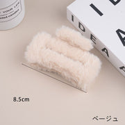 バンスクリップ ヘアクリップ レディース 女性用 ヘアアクセサリー フェイクファー ふわふわ もこもこ かわいい おしゃれ