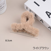 バンスクリップ ヘアクリップ レディース 女性用 ヘアアクセサリー フェイクファー ふわふわ もこもこ かわいい おしゃれ