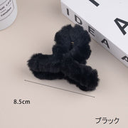 バンスクリップ ヘアクリップ レディース 女性用 ヘアアクセサリー フェイクファー ふわふわ もこもこ かわいい おしゃれ