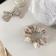シュシュ ヘアクリップ レディース 女性用 ヘアアクセサリー 髪ゴム 髪留め リボン カメオ アンティーク調 おしゃれ かわいい