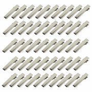 ヘアクリップ ヘアピン クラフト 45mm 50本セット ヘアアクセサリー作り ハンドメイド やっとこピン ヤットコピン 小さい 小サイズ ミニサイズ 土台 手作り DIY シルバーカラー 銀色 業務用 ワニ口 ワークショップ デコ素材 パーツ 髪留め マーケット ネットショップ