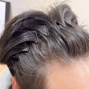 カチューシャ レディース メンズ ユニセックス ヘアアクセサリー 髪飾り オールバック 髪留め 前髪 洗顔 細め 波型 ウェーブ 単色 シンプル 黒 男女兼用