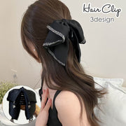 ヘアクリップ バンスクリップ 髪留め レディース ヘアアクセサリー リボン 可愛い おしゃれ きれいめ まとめ髪 ヘアアレンジ 髪飾り おでかけ