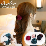 ヘアクリップ バンスクリップ レディース 女性 ヘアアクセサリー 髪留め 髪飾り 薔薇 バラ ヘアアレンジ まとめ髪 フラワー 花 シンプル おしゃれ 上品 清楚 可愛い お出かけ おめかし お呼ばれ パーティー 普段使い プレゼント 贈り物 ギフト
