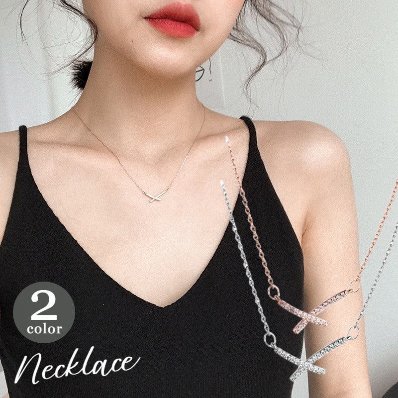 ネックレス ペンダント レディース アクセサリー クロス バツ 商品画像