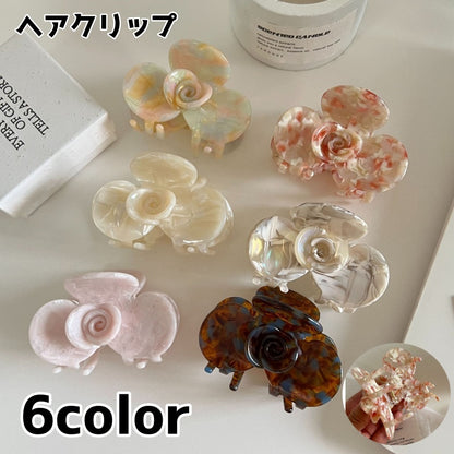 ヘアクリップ バンスクリップ レディース 女性 ヘアアクセサリー バラ 商品画像