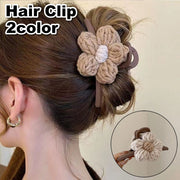バンスクリップ ヘアクリップ レディース 女性 ヘアアクセサリー お花 フラワー もこもこ ふわふわ 大きめ 髪飾り 髪留め まとめ髪 ファッション小物