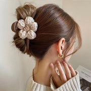 バンスクリップ ヘアクリップ レディース 女性 ヘアアクセサリー お花 フラワー もこもこ ふわふわ 大きめ 髪飾り 髪留め まとめ髪 ファッション小物