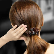 シュシュ レディース ヘアアクセサリー 女性 髪飾り 髪留め まとめ髪 ヘアゴム ヘアアレンジ 花 フラワーモチーフ キラキラ ビーズ玉 お団子 無地 可愛い おしゃれ