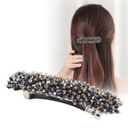 バレッタ ヘアアクセサリー レディース ビーズ キラキラ エレガント 上品 大ぶり 大きめ 大人可愛い 存在感 髪留め 髪飾り まとめ髪 ハーフアップ ヘアアレンジ かわいい おしゃれ 普段使い 女性 ギフト プレゼント 女の子 ガール 高見え 華やか 入学式 卒業式 結婚式 パーティー 2次会 ピンク ブルー 青 ベージュ グリーン レッド 緑 赤