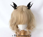 ヘアクリップ レディース ヘアアクセサリー コスプレ 悪魔 デビル 蝶々 ブラック 2個セット ゴスロリ フェミニン 可愛い ギフト プレゼント