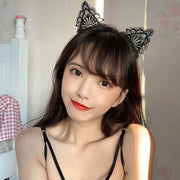 カチューシャ 猫耳 仮装 コスプレ ハロウィン レディース ヘアアクセサリー ヘッドアクセサリー 髪飾り かわいい レース ネコ耳