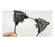 カチューシャ 猫耳 仮装 コスプレ ハロウィン レディース ヘアアクセサリー ヘッドアクセサリー 髪飾り かわいい レース ネコ耳
