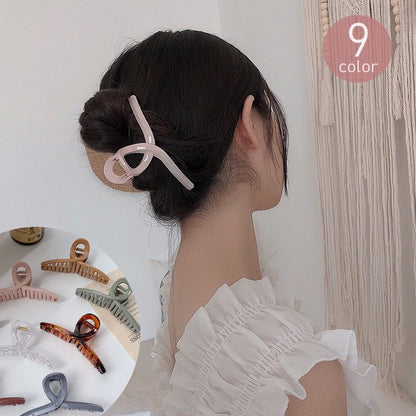 ヘアクリップ バンスクリップ レディース ヘアアクセサリー 髪留め べっ甲風 商品画像