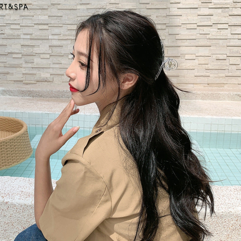 ヘアクリップ バンスクリップ レディース ヘアアクセサリー 髪留め べっ甲風 商品画像3