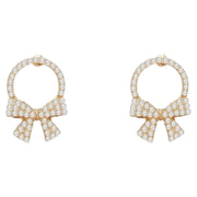 スタッドピアス アクセサリー レディース 女性用 ファッション小物 フェイクパール リボン サークル ラウンド 蝶々結び おしゃれ かわいい エレガント 上品 プレゼント ギフト 誕生日 記念日 デイリー お出かけ