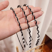 カチューシャ レディース メンズ ユニセックス ヘアアクセサリー 髪飾り 髪留め 前髪 洗顔 細め 波型 ウェーブ 単色 シンプル