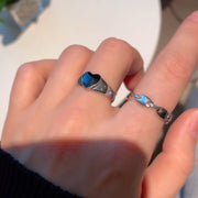指輪 レディース オープンリング 2個セット リング シンプル おしゃれ かわいい ハート アクセサリー 女性 ギフト プレゼント