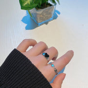 指輪 レディース オープンリング 2個セット リング シンプル おしゃれ かわいい ハート アクセサリー 女性 ギフト プレゼント