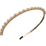 カチューシャ レディース パール調 フェイクパール 華やか ヘッドアクセサリー 可愛い きれいめ 上品 キラキラ おしゃれ ゴールドカラー メタル チェーン ドレス フォーマル 普段使い 成人式 結婚式