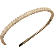 カチューシャ レディース パール調 フェイクパール 華やか ヘッドアクセサリー 可愛い きれいめ 上品 キラキラ おしゃれ ゴールドカラー メタル チェーン ドレス フォーマル 普段使い 成人式 結婚式