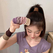 ヘアゴム 5本セット リストバンド 2way 髪ゴム ヘアアクセサリー ヘアアレンジ 幅広 無地 単色 シンプル おしゃれ かわいい