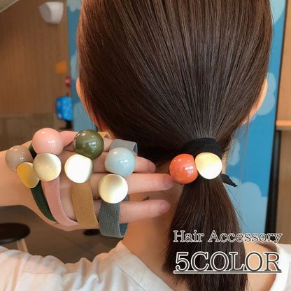 ヘアゴム レディース ヘアアクセサリー 太め 丸 モダン 商品画像