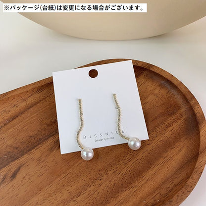 スタッドピアス レディース アクセサリー 耳飾り キャッチピアス フェイクパール 商品画像4