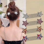 ヘアコーム 後ろ髪ヘアクリップ ヘアピン レディース 女性 ヘアアクセサリー 髪飾り まとめ髪 ラインストーン 星型 髪留め かわいい おしゃれ