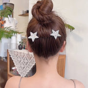 ヘアコーム 後ろ髪ヘアクリップ ヘアピン レディース 女性 ヘアアクセサリー 髪飾り まとめ髪 ラインストーン 星型 髪留め かわいい おしゃれ