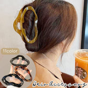 ヘアクリップ バンスクリップ レディース ヘアアクセサリー ホワイト グレー ブラック 黒 シンプル ブラウン シンプル 大きめ クリア ビッグ しっかり挟む
