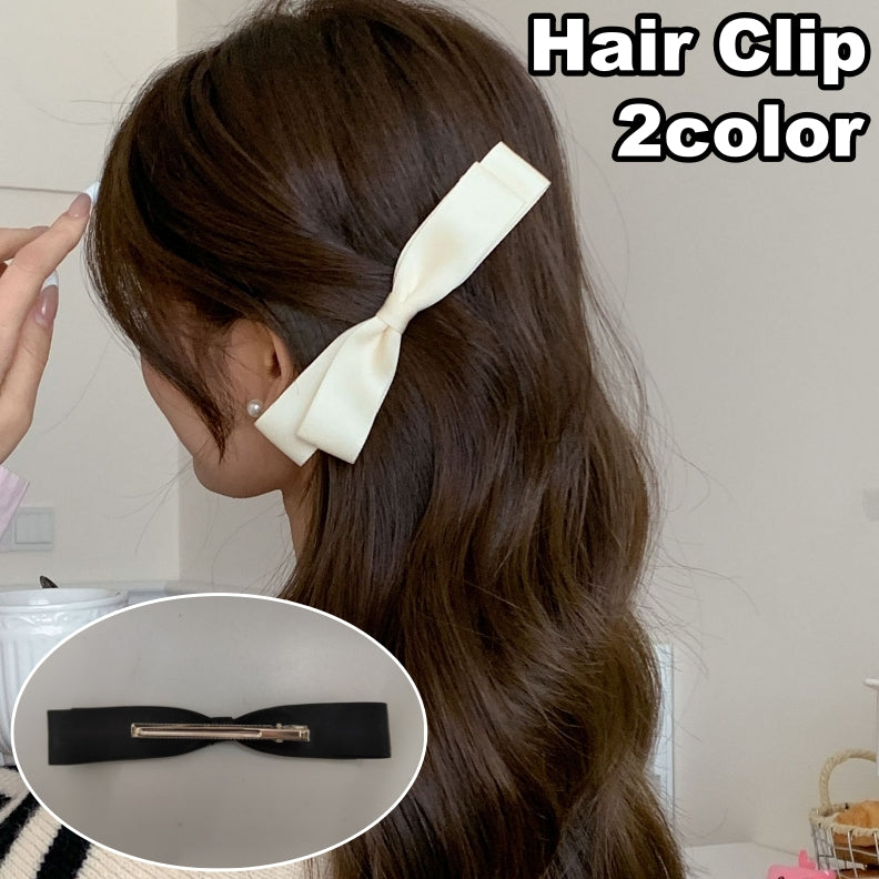 ヘアクリップ サイドクリップ レディース 女性 ヘアアクセサリー リボン シンプル おしゃれ かわいい 可愛い きれいめ プレゼント ギフト 贈り物