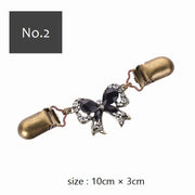 ストールクリップ ショールクリップ レディース アクセサリー マフラー ショール留め ずれ防止 チェーン ラインストーン ジュエリー リボン フラワー 幾何学 ファッション小物 おしゃれ